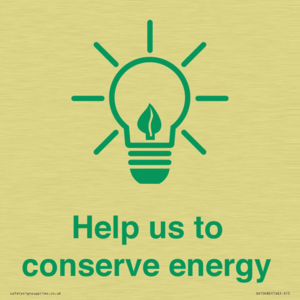 Help us to conserve energy 